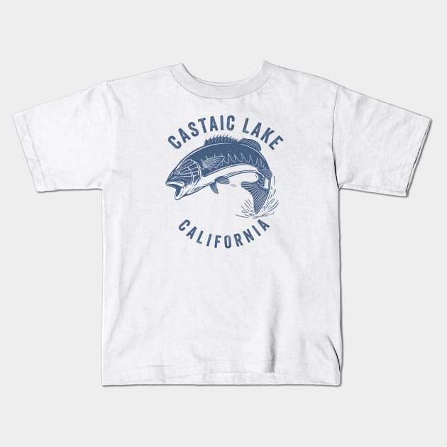 Castaic Lake California Fishing Kids T-Shirt by Eureka Shirts